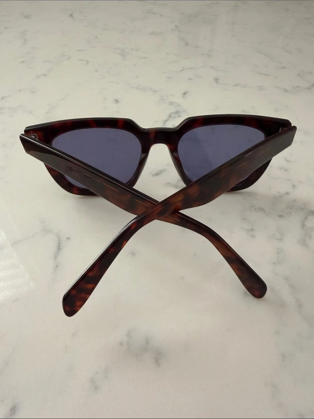 Madewell Tortoiseshell Frame Sunglasses with Blue Lenses